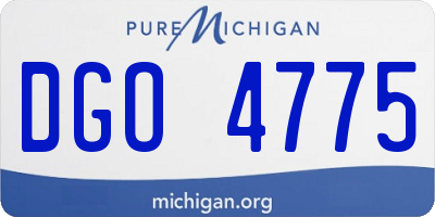 MI license plate DGO4775