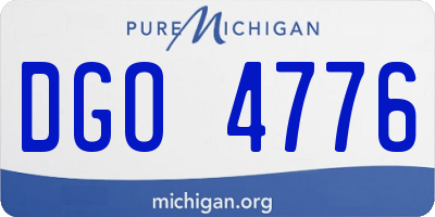 MI license plate DGO4776
