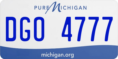 MI license plate DGO4777