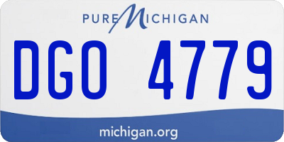 MI license plate DGO4779