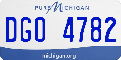 MI license plate DGO4782