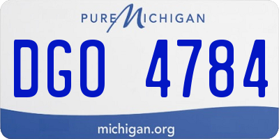 MI license plate DGO4784
