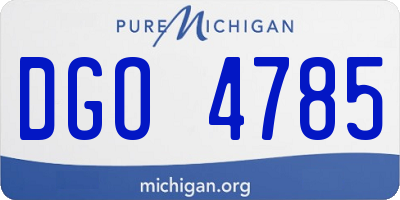 MI license plate DGO4785