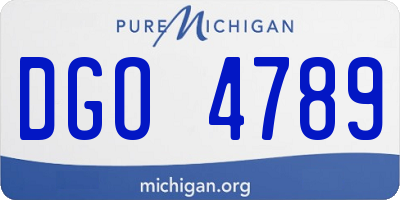 MI license plate DGO4789