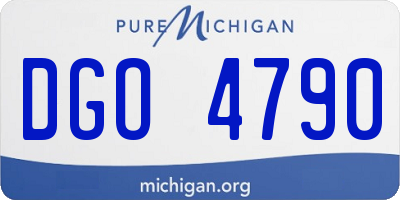 MI license plate DGO4790