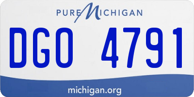 MI license plate DGO4791