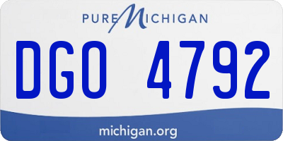 MI license plate DGO4792