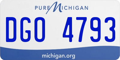 MI license plate DGO4793