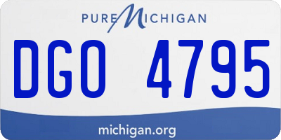 MI license plate DGO4795