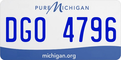 MI license plate DGO4796