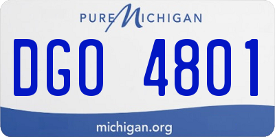 MI license plate DGO4801