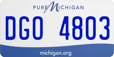 MI license plate DGO4803