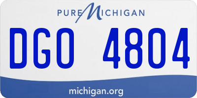 MI license plate DGO4804