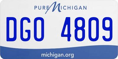 MI license plate DGO4809