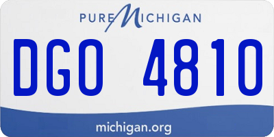 MI license plate DGO4810