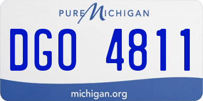MI license plate DGO4811