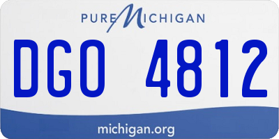 MI license plate DGO4812