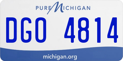 MI license plate DGO4814