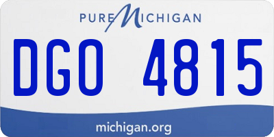 MI license plate DGO4815