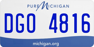 MI license plate DGO4816