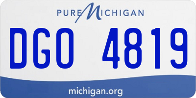 MI license plate DGO4819