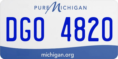 MI license plate DGO4820