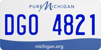 MI license plate DGO4821