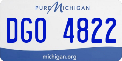 MI license plate DGO4822