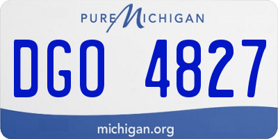 MI license plate DGO4827