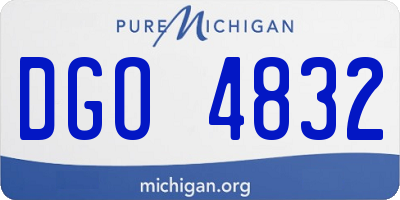 MI license plate DGO4832