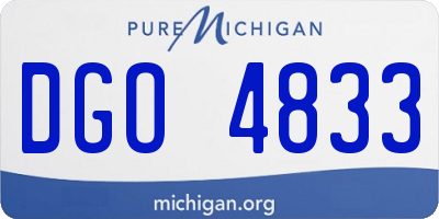 MI license plate DGO4833