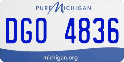 MI license plate DGO4836