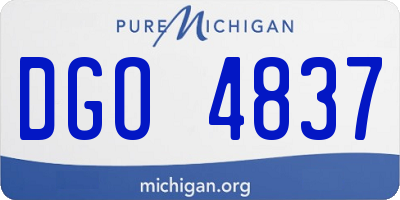 MI license plate DGO4837