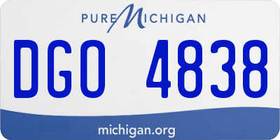 MI license plate DGO4838