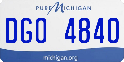 MI license plate DGO4840