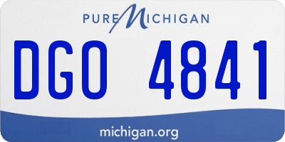 MI license plate DGO4841