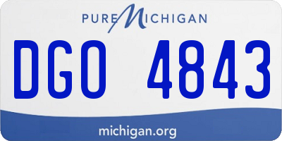 MI license plate DGO4843