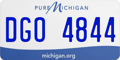 MI license plate DGO4844