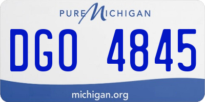 MI license plate DGO4845