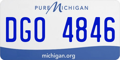 MI license plate DGO4846
