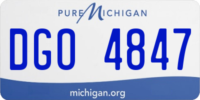 MI license plate DGO4847