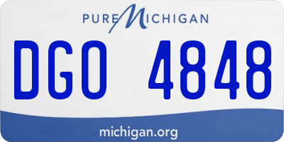 MI license plate DGO4848