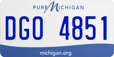 MI license plate DGO4851