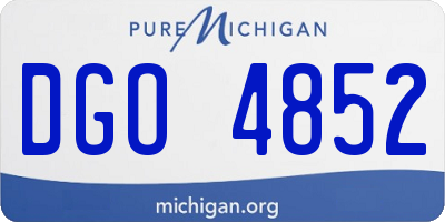 MI license plate DGO4852