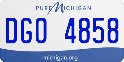 MI license plate DGO4858