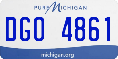 MI license plate DGO4861