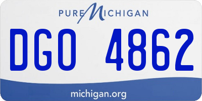 MI license plate DGO4862