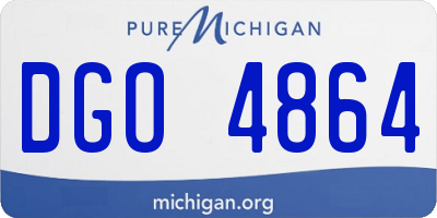 MI license plate DGO4864