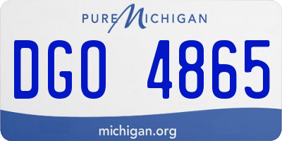 MI license plate DGO4865