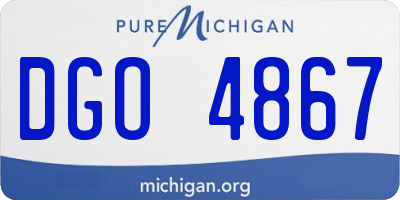 MI license plate DGO4867